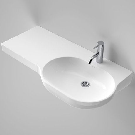 Caroma Opal 920mm Left Hand Shelf Wall Basin 1 Tap Hole - Sydney Home Centre