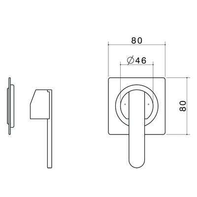 CAROMA SARACOM BATH SHOWER MIXER TRIM KIT - Sydney Home Centre