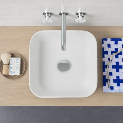 Caroma Tribute Above Counter 390mm Square White Basin - Sydney Home Centre