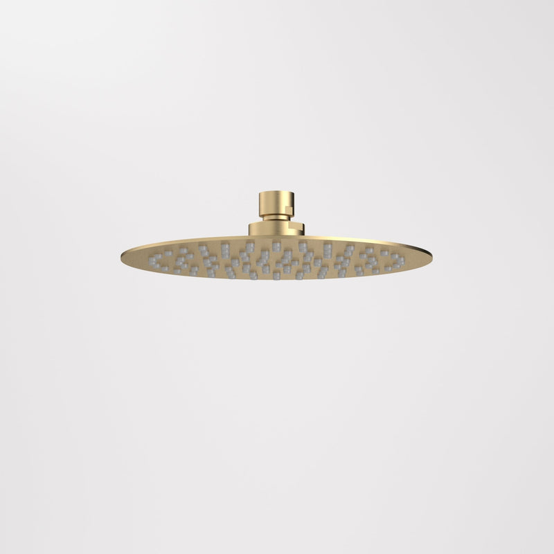 Caroma Urbane II 200mm Round Rain Shower Brushed Brass 4Star - Sydney Home Centre