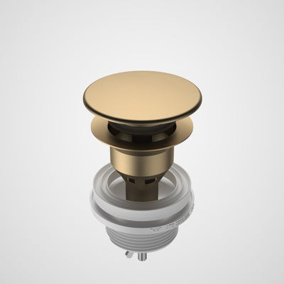 Caroma Urbane II Basin Dome Pop - Up Plug & Waste Brushed Brass - Sydney Home Centre