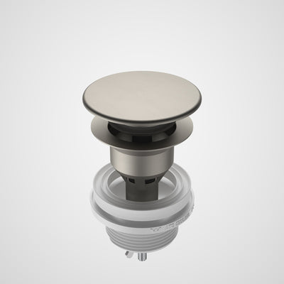 Caroma Urbane II Basin Dome Pop - Up Plug & Waste Brushed Nickel - Sydney Home Centre