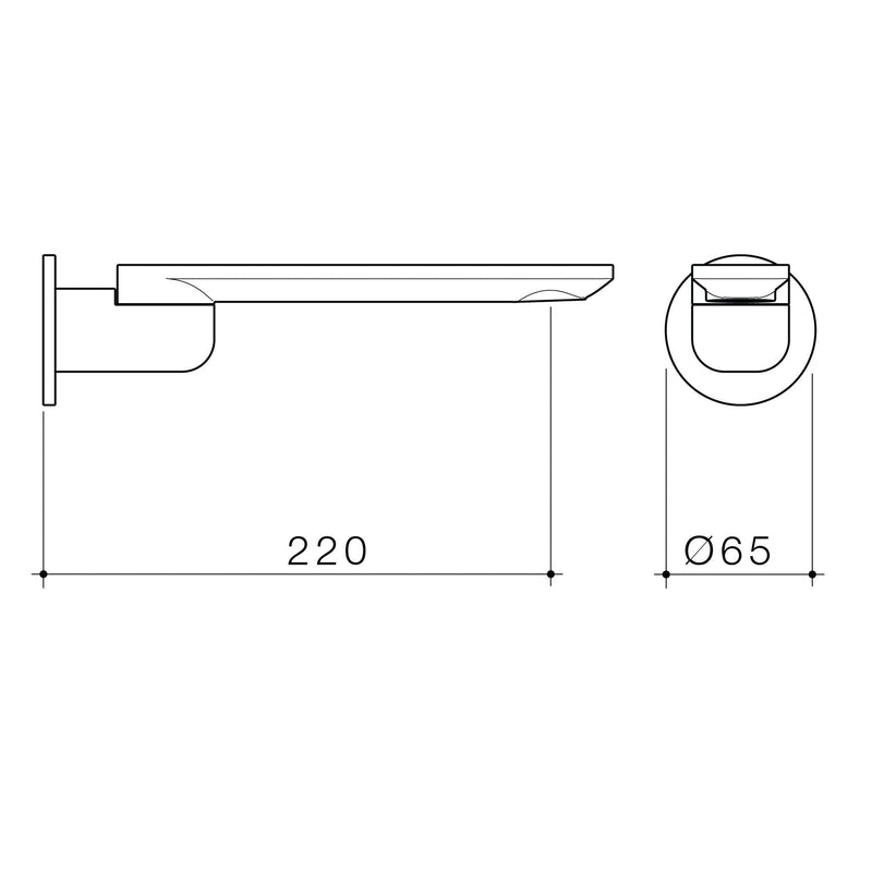 Caroma Urbane II Bath Swivel Outlet Round Cover Plate 220mm Chrome - Sydney Home Centre