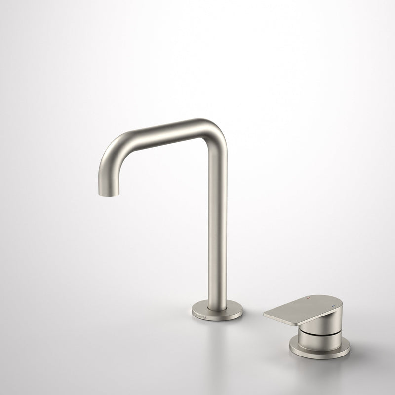 Caroma Urbane II Hob Basin Mixer Set 150mm Brushed Nickel - Sydney Home Centre