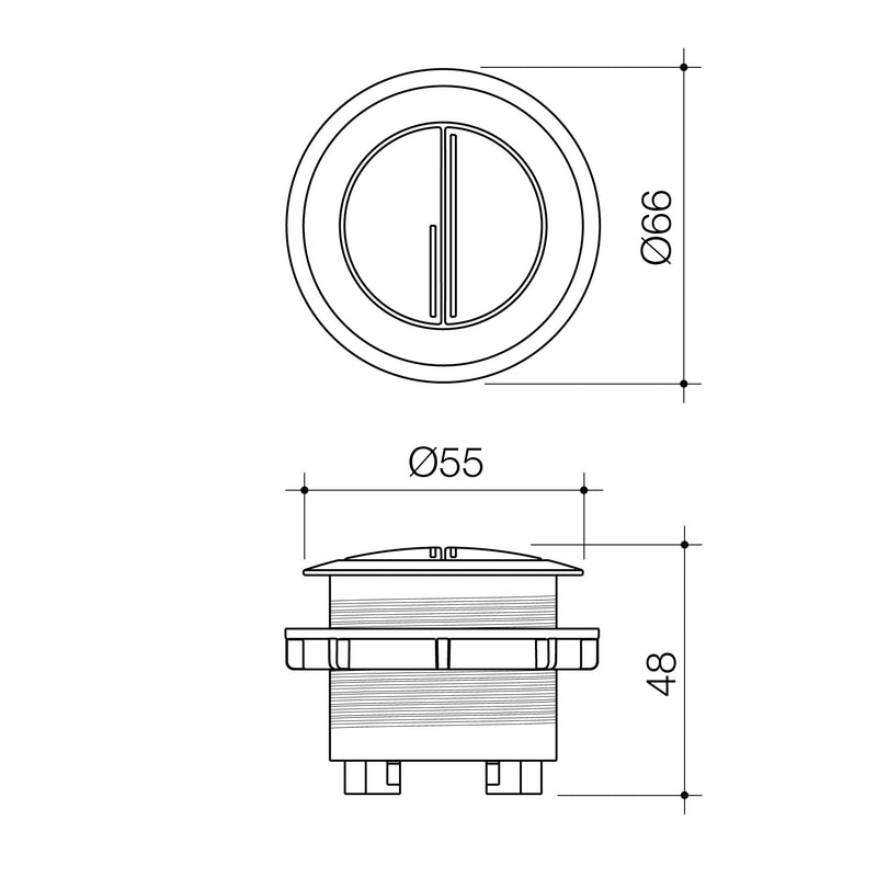 Caroma Urbane II Wall Faced Close Coupled Flush Button Brushed Nickel - Sydney Home Centre