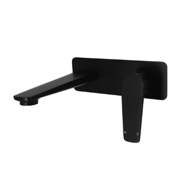 MN Cascade Wall Basin Mixer Matte Black