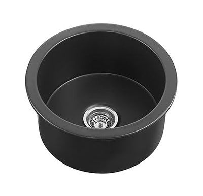 Ceto Camden Fireclay Round 470mm Top/undermount Sink Matte Black - Sydney Home Centre