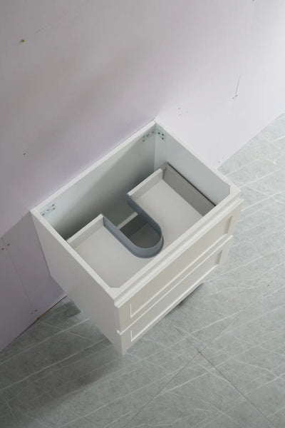 Ceto Fremantle 600mm Double Drawer Wall Hung Vanity Matte White (Cabinet Only) - Sydney Home Centre