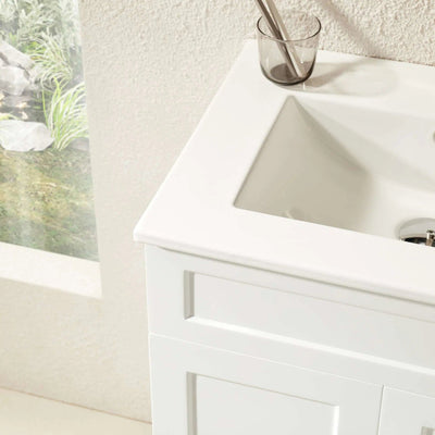 Ceto Harrington 1500mm Both Side Drawer Freestanding Vanity Matte White (Ceramic Top) - Sydney Home Centre