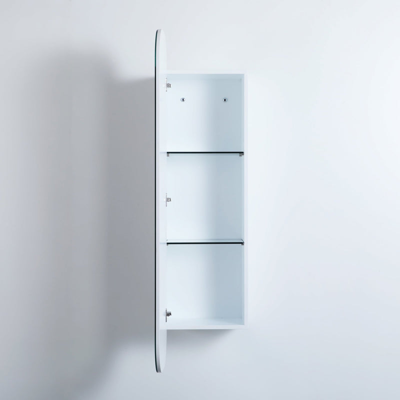 Ceto Olivia 1500mm x 400mm Wall Hung Shaving Cabinet Matte White - Sydney Home Centre