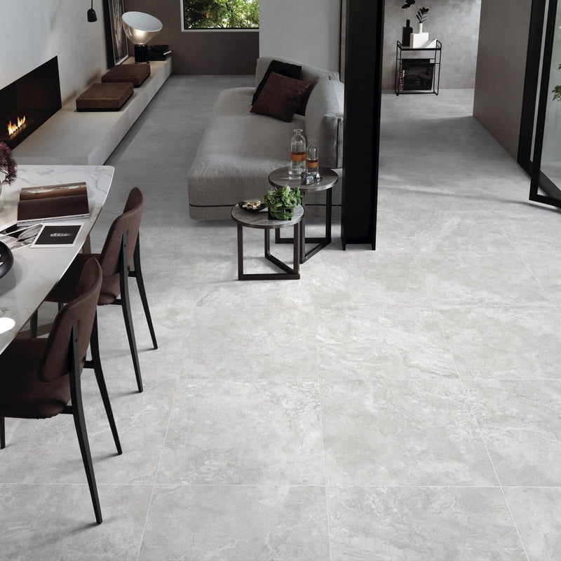 Crosscut Travertine Silver 600x600 In & Out - Sydney Home Centre