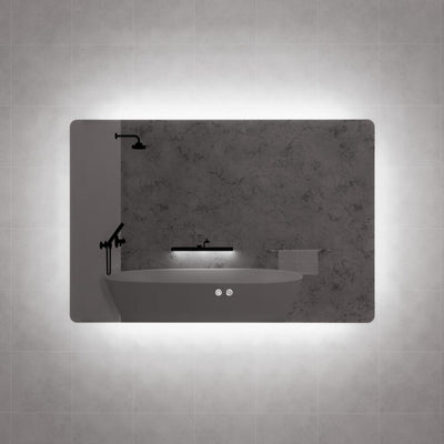 Riva S5 1200mm x 800mm Frameless Rectangle Led Mirror 3 Colour lights Backlit with Defogging Function - Sydney Home Centre