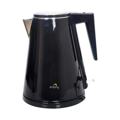 Dolphy 0.8L Stainless Steel Electric Kettle With Tray Black - Sydney Home Centre