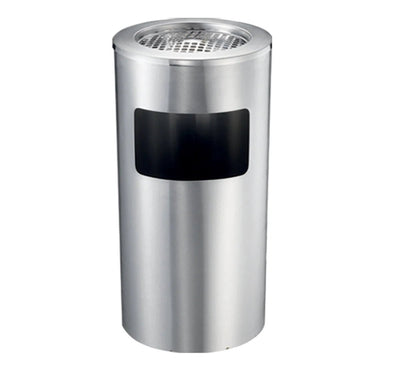 Dolphy 10L Stainless Steel Round Ashtray Bin Silver - Sydney Home Centre