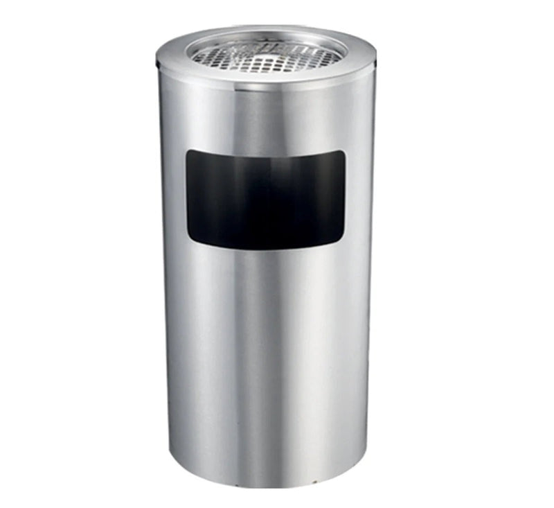 Dolphy 10L Stainless Steel Round Ashtray Bin Silver - Sydney Home Centre