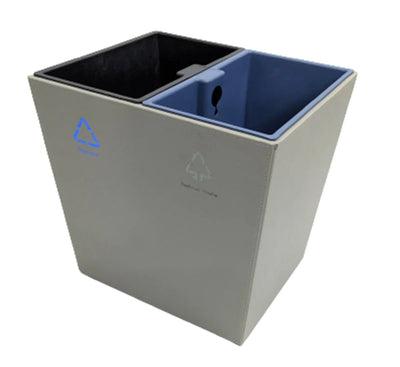 Dolphy 14L Premium Leather Recycle Bin Grey - Sydney Home Centre