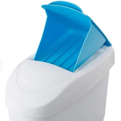 Dolphy 18L Sanitary Bin White & Blue - Sydney Home Centre