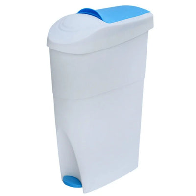 Dolphy 18L Sanitary Bin White & Blue - Sydney Home Centre