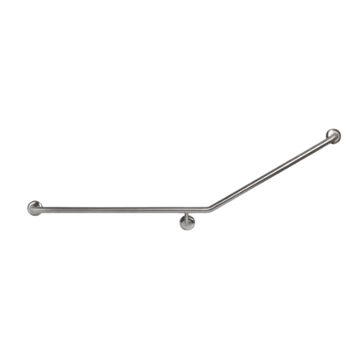 Dolphy 30° Flush Mount Side Wall Left Hand Grab Rail 840x700mm Silver - Sydney Home Centre