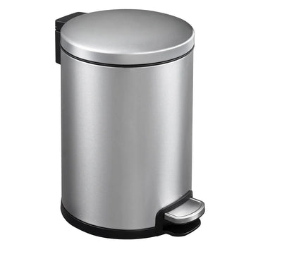 Dolphy 6L Round Stainless Steel Pedal Bin Silver - Sydney Home Centre