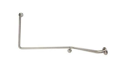 Dolphy 90° Flush Mount Right Hand Side Grab Rail 1100x1025x600mm Silver - Sydney Home Centre