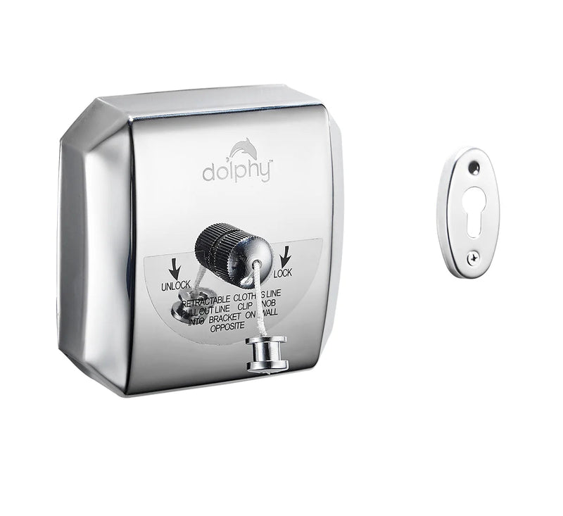 Dolphy Retractable Stainless Steel Square Clothesline Silver - Sydney Home Centre