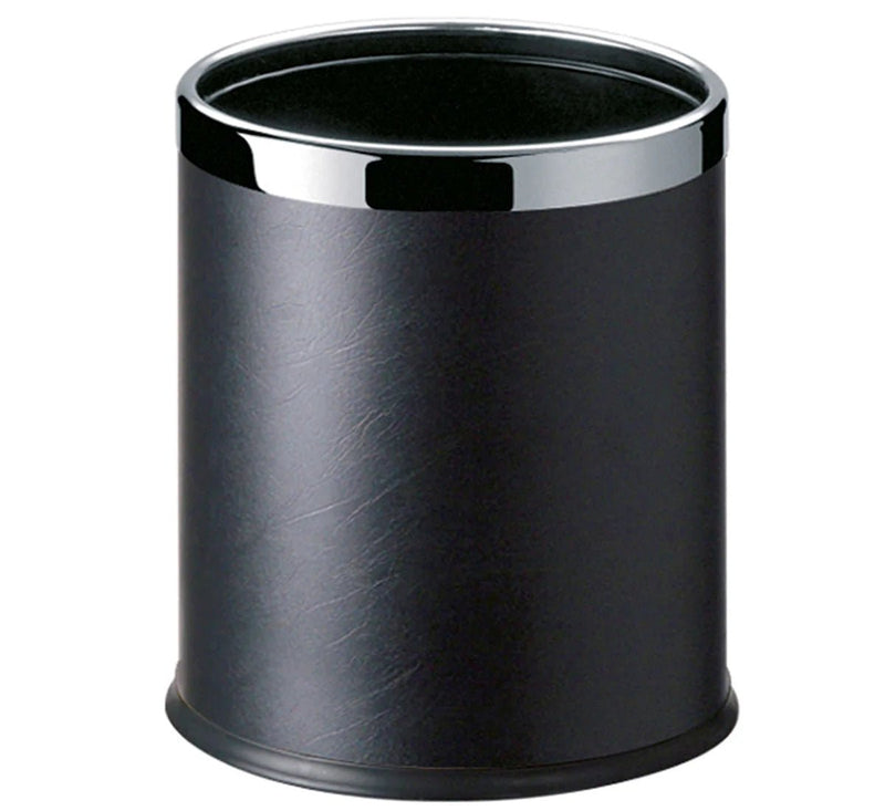 Dolphy Round Leatherette Room Bin Black - Sydney Home Centre