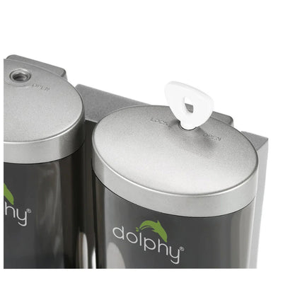 Dolphy Soap Dispenser 200ML Set of 2 - Transparent Black - Sydney Home Centre