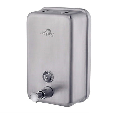 Dolphy Stainless Steel Rectangle Soap Dispenser 1100 ML Silver - Sydney Home Centre