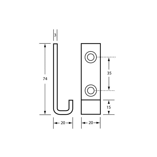 Dolphy Stainless Steel Single Robe Hook Silver (DBRH0004) - Sydney Home Centre