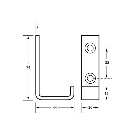 Dolphy Stainless Steel Single Robe Hook Silver (DBRH0005) - Sydney Home Centre