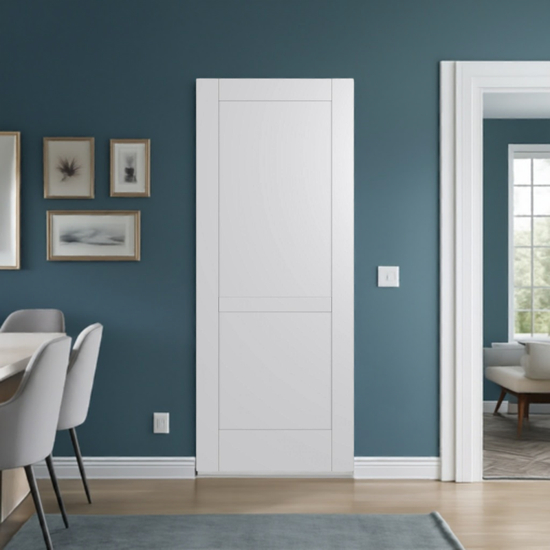 Hume Doors Hampton HAM2 (2040mm x 520mm x 35mm) Hampton Construction Primed MDF Infill Panel Internal Door