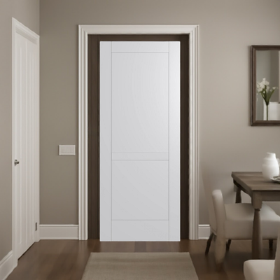 Hume Doors Hampton HAM2 (2340mm x 620mm x 35mm) Hampton Construction Primed MDF Infill Panel Internal Door