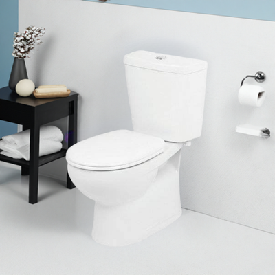 Stylus Venecia Close Coupled Toilet Suite Bottom Inlet P Trap Standard Seat White