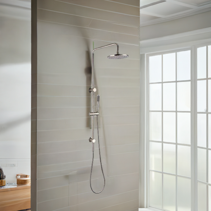 MN Star Twin Rail Shower Brushed Nickel