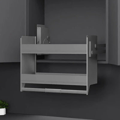 Elite Nero Flexi Height Pull Down 2 - Tier Wall Cabinet Unit For A 600mm Cupboard Dark Grey - Sydney Home Centre