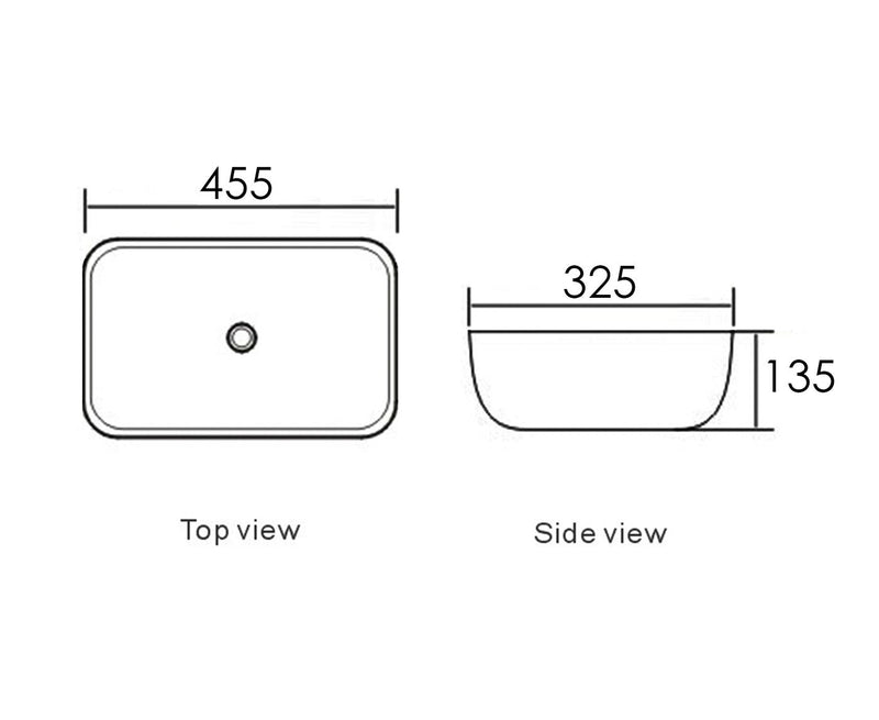 Otti Artis O'96 455x325x135 Gloss White Oval Basin Ultra Slim