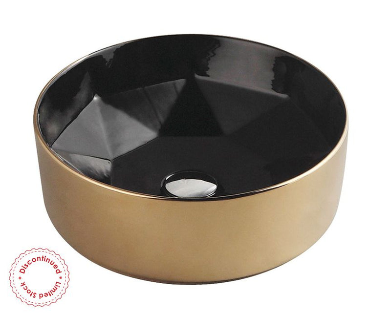 Otti Starz Round 400x400x140 Black & Gold Basin