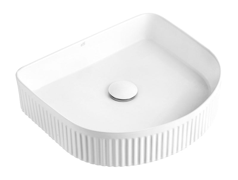 Otti Archie 415x365x100 Matte White Fluted Basin