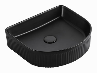 Otti Archie 415x365x100 Matte Black Fluted Basin