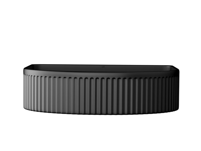 Otti Archie 415x365x100 Matte Black Fluted Basin