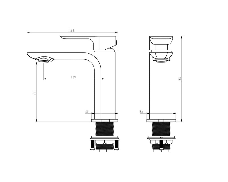 Otti Oskar Basin Mixer Gun Metal