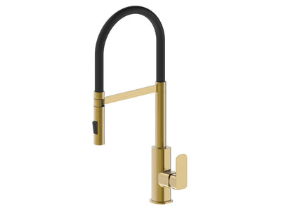 Otti Oskar Pull Out Kitchen Mixer Brushed Gold