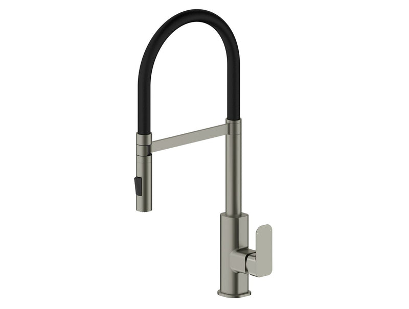 Otti Oskar Pull Out Kitchen Mixer Brushed Nickel