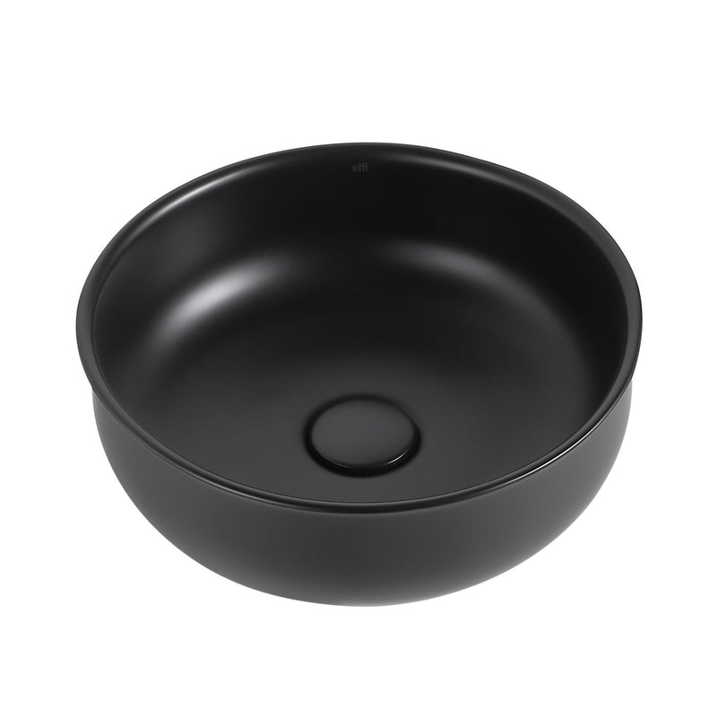 Otti Bronte Round 360x360x130 Matte Black Basin