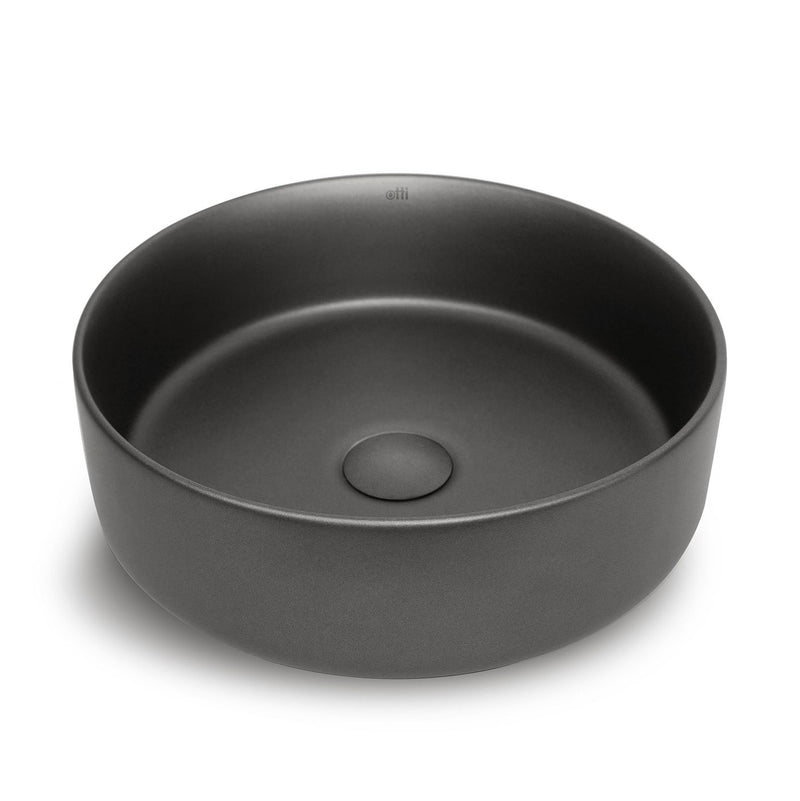 Otti Radius Round 360x360x115 Gun Metal Basin