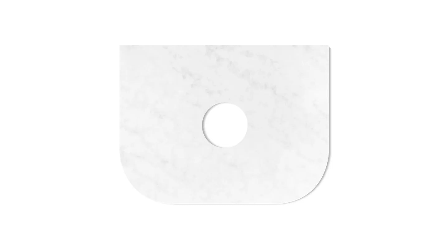 Otti Bondi 600mm Curve Vanity White Fluted (Ultra Deluxe Stone Top) - Sydney Home Centre