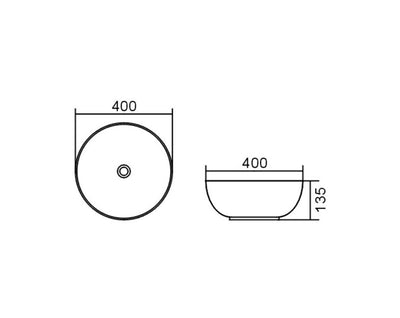 Otti Bondi 400x400x135 Matte White Basin