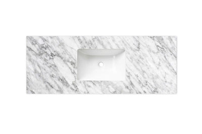 Otti Laguna 1200mm Vanity Natural American Oak (Undermount Stone Top Natural Carrara Marble) - Sydney Home Centre