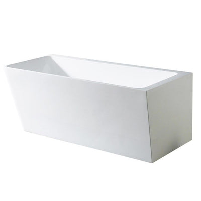 Poseidon Avis Left Corner Back To Wall 1500mm Gloss White Bathtub - Sydney Home Centre